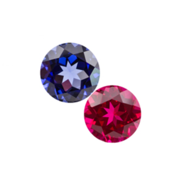 Top Lab Grown Ruby Sapphire Gemstone Vivid Red And Vivid Blue Diamond Round Cut With GRC Cartificate for Custom Jewelry