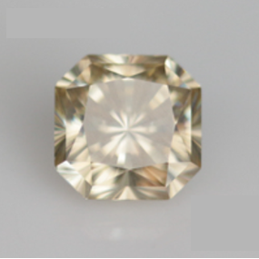 Loose Natural Yellow Moissanite OCT Asscher Cut Diamond Gemstone VVS1 with Certificate