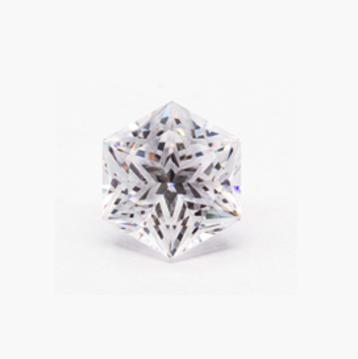 Hexagram Cut White Cubic Zirconia Loose Stone High Carbon CZ Gemstone