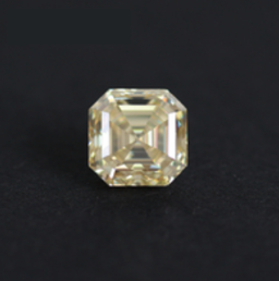 Natural Yellow Moissanite Gemstones Asscher Cut VVS1 2.0ct 3.0ct for Custom Ring with Certificate