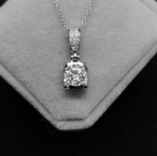 Hot Sale Moissanite 1ct Diamond Women's Pendant Necklace 925 Sterling Silver Fashion Shiny