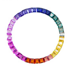 Trapers Synthetic Corundum Color Charts 36 Pcs Colors / Lot (Size: 3.15 x 3.16 x 2.73mm)