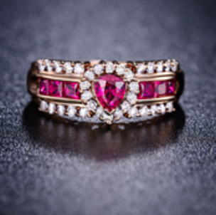 High-End 18K Gold Diamond And Gem Ring Customization Custom Sapphire Ring Jewelry